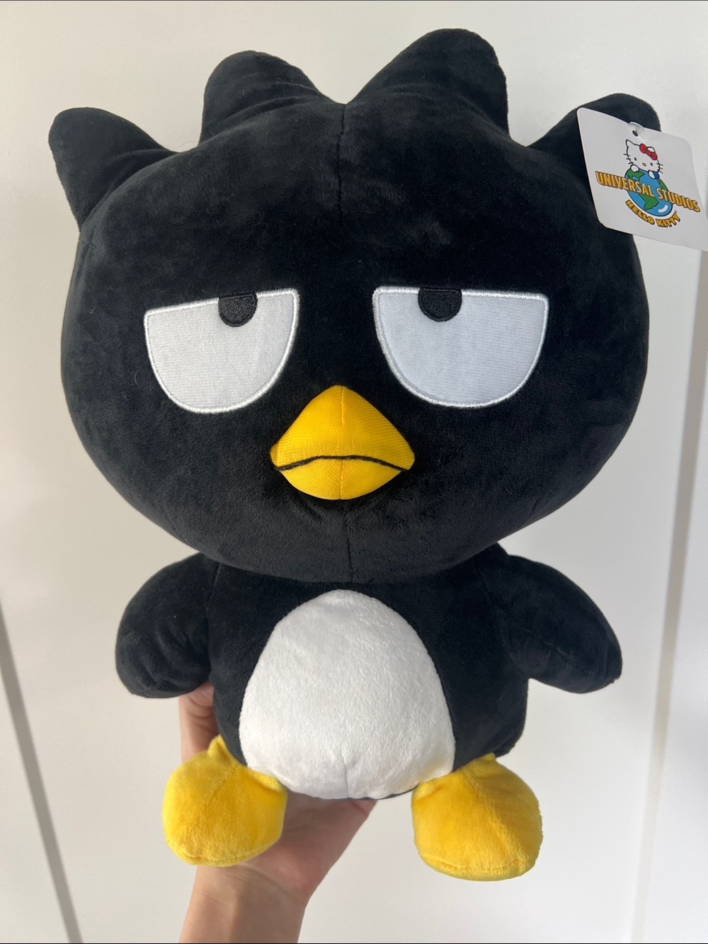 Sanrio Badtz-Maru Black White and Yellow Plush Penguin
